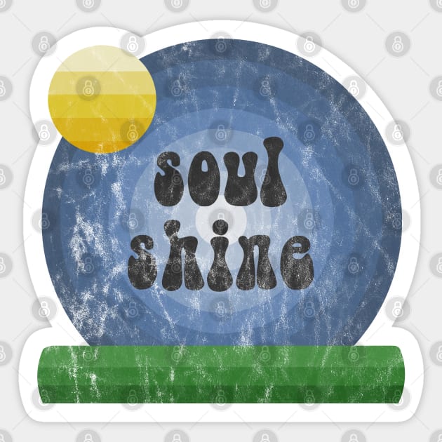 Retro Soul Shine (Distressed) Sticker by Slightly Unhinged